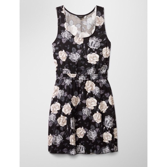 ARITZIA TALULA Roppongi Dress Floral Mini Dress Elastic Waist Black Size Small - Picture 3 of 14